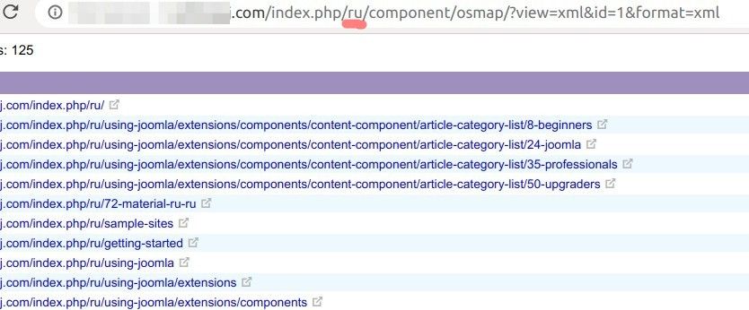 xml sitemap for russian language