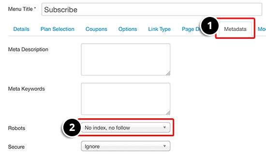 OSMap Allows You to Add No Index for Joomla URLs