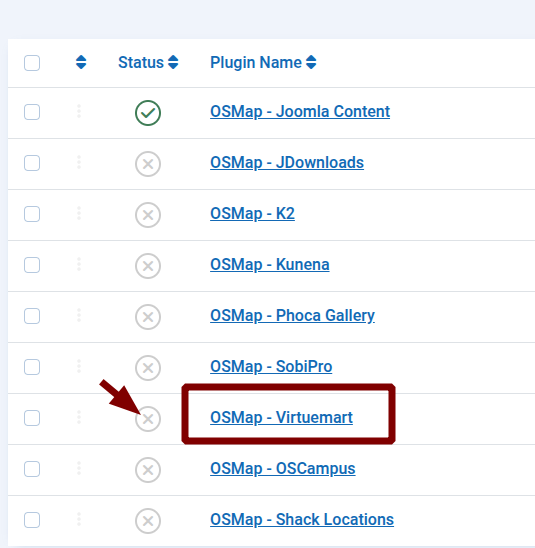 the OSMap - Virtuemart plugin