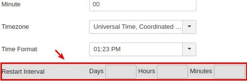 Restart Interval parameter