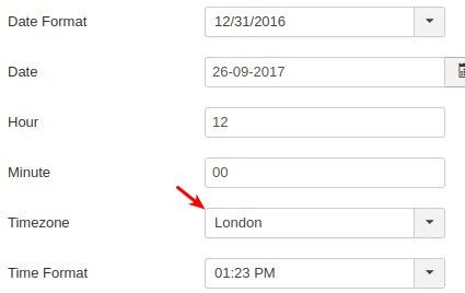 Tab Module London timezone