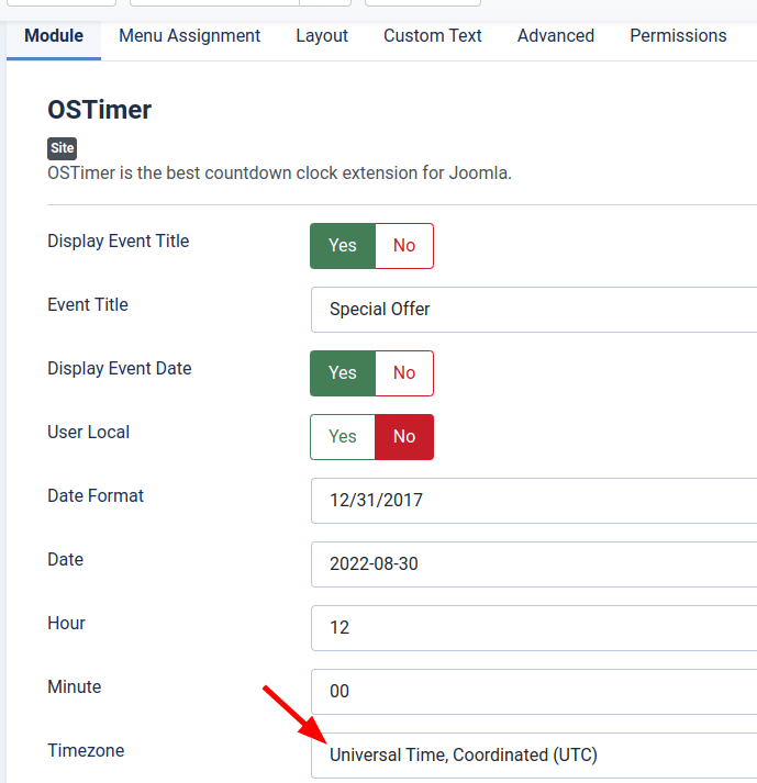 utc time zone identifier