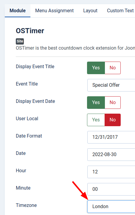 local timezone back end