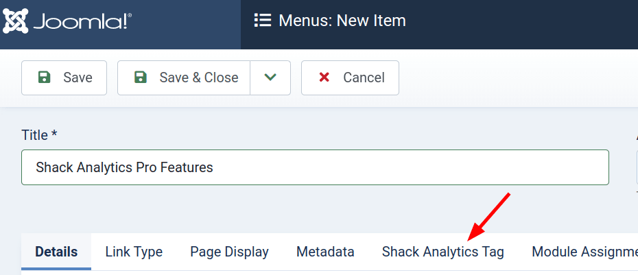 00 j4 the shack analytics tag tab