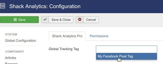 click on your tracking tag