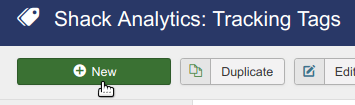 click new to create a new tracking tag