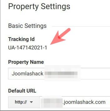 copy the tracking id