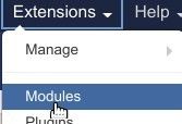 go to extensions modules