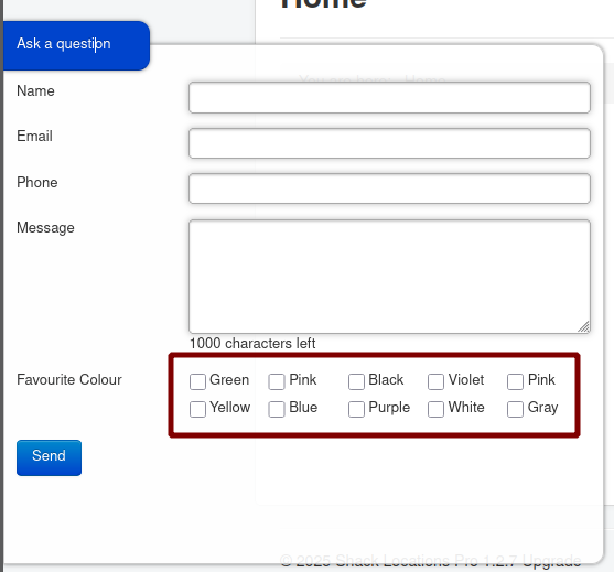 checkboxes lined up horizontally