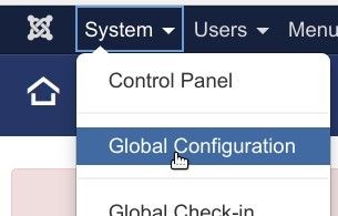 go to system global configuration