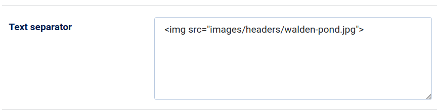 the text field with the image URL