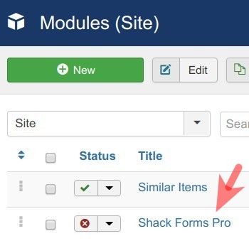 shack forms pro module installed by default