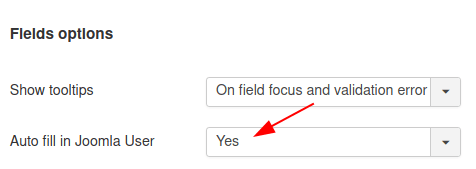 set autofill in joomla user to yes