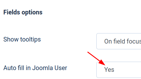 set autofill in joomla user to yes
