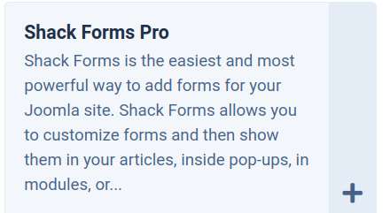 click on the shack forms pro button