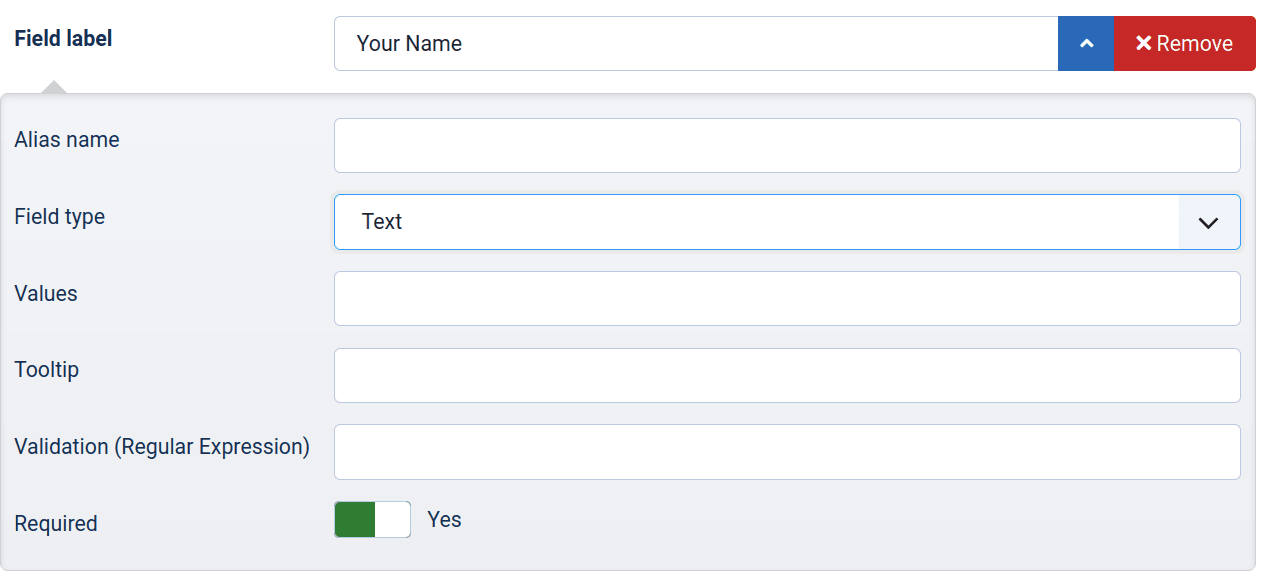 set your first field