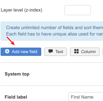 click add new field