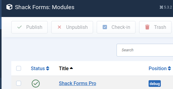 click on the module title