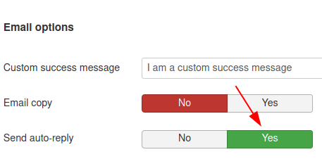 set the send auto replies parameter to yes