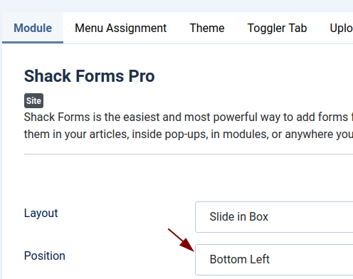 top bottom position setting