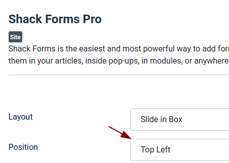  the top left setting