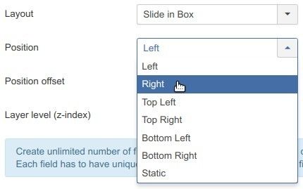 set the position parameter to right