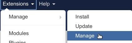 go to extensions manage manage