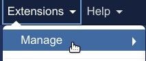 go to extensions manage