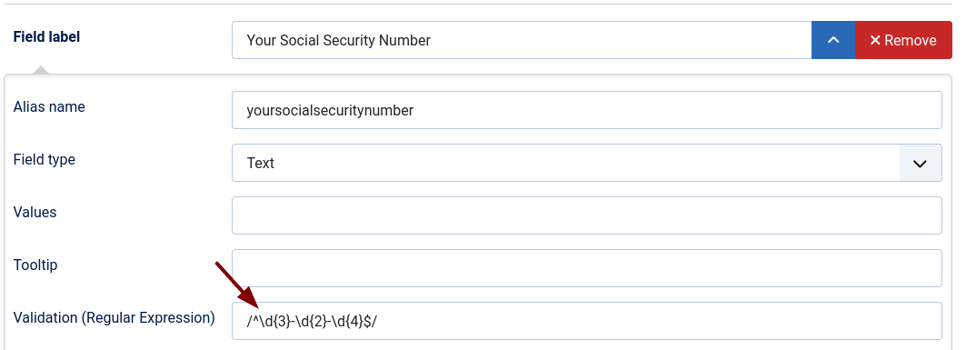 US Social Security Number validation code