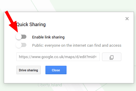 click enable link sharing