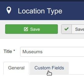 click the custom fields tab