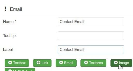 enter contact email name and label click image