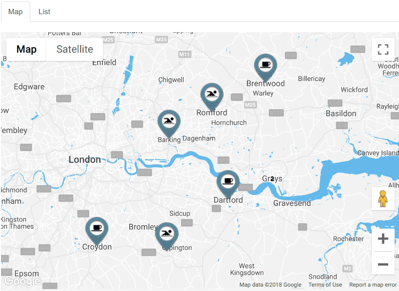 blue water Joomla maps style