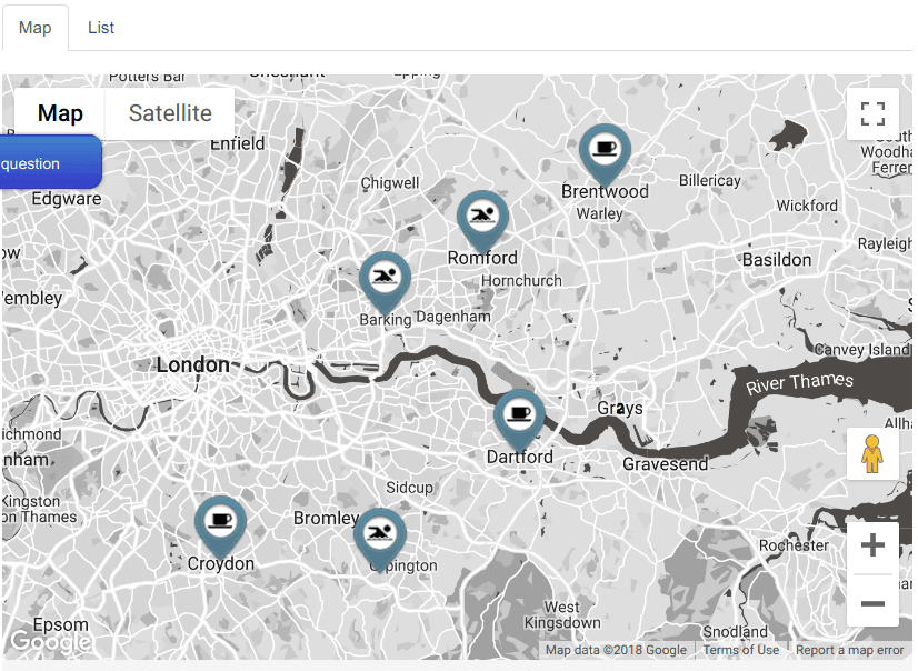 muted monotone Joomla maps style