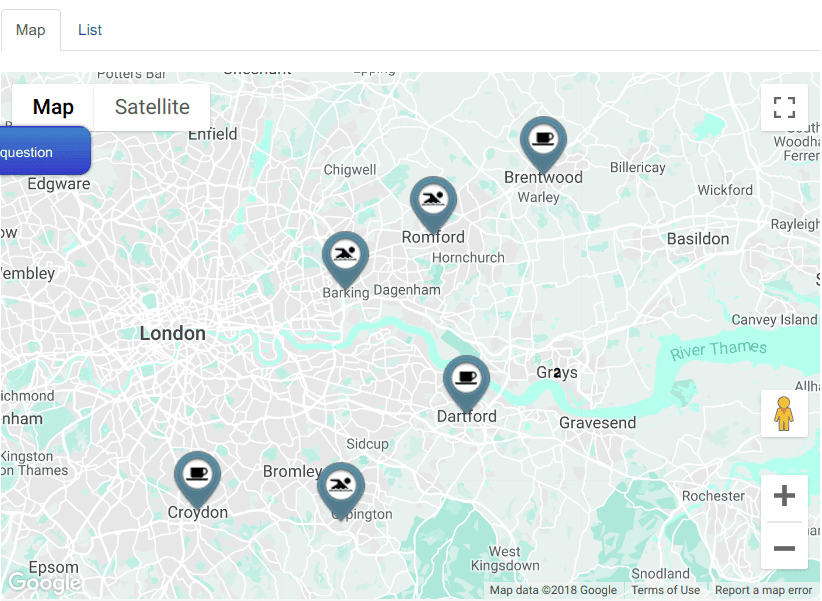 turquoise water Joomla maps style