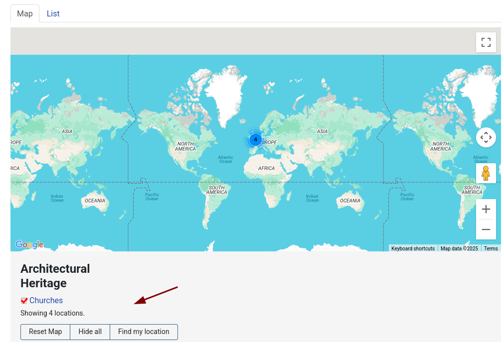 no search box by default