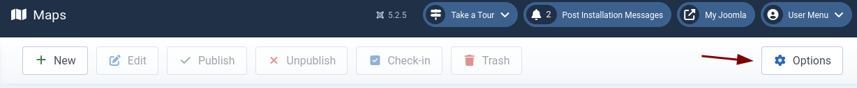 the options button