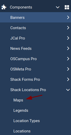 the maps button