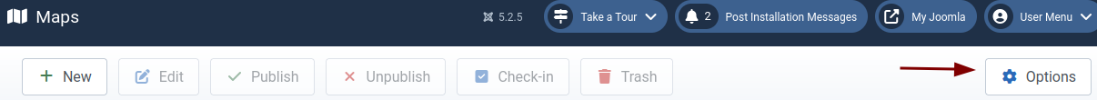 the options button
