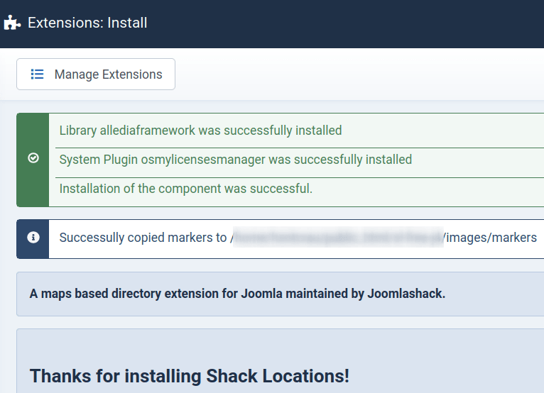 shack locations free installed