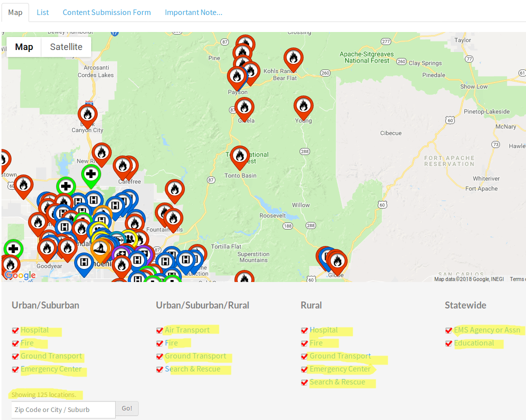 arizona central ems system