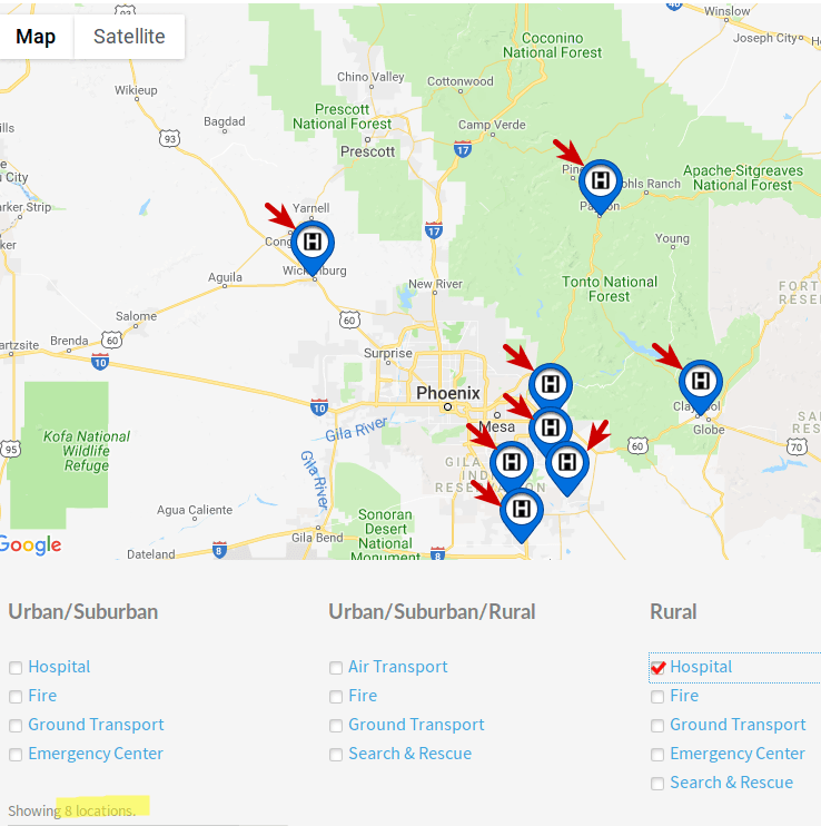 8 rural hospitals