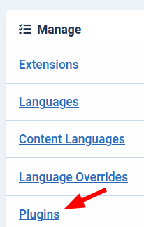 go to system manage plugins