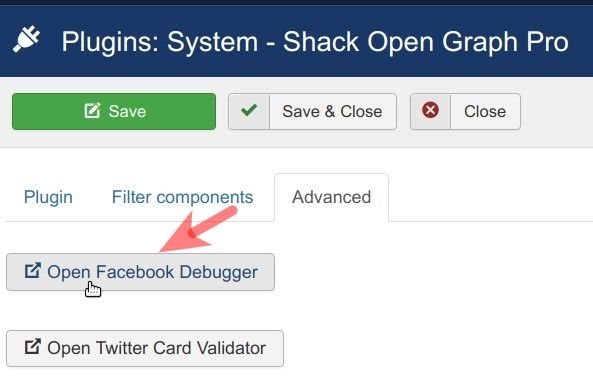 click open facebook debugger