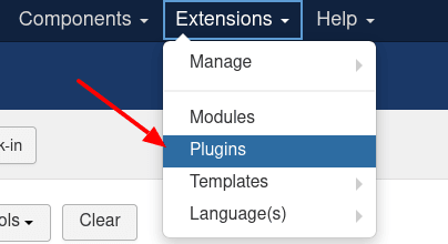 go to extensions plugins