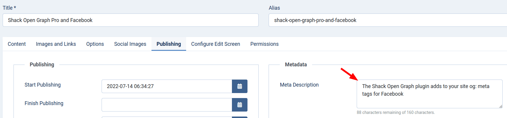 meta description for shack open graph