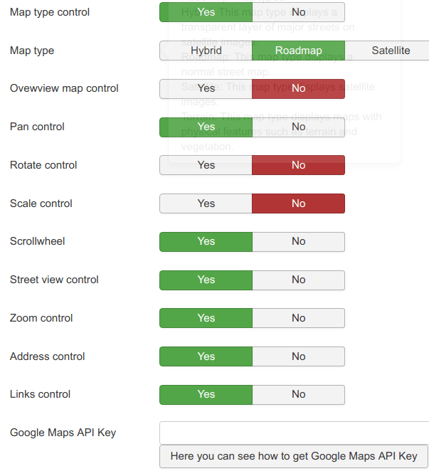 Last group of settings under the Module tab