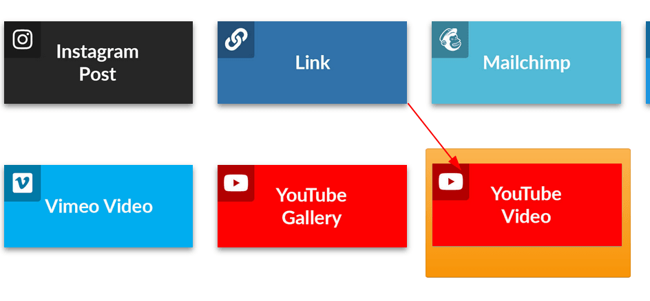 Click the YouTube Video box