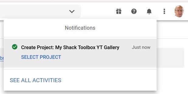 project created notification