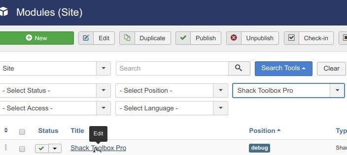 open your shack toolbox for editing